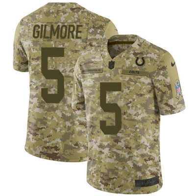 Nike Indianapolis Colts #5 Stephon Gilmore Camo Men's Stitched NFL Limited 2018 Salute To Service Jersey Men's
